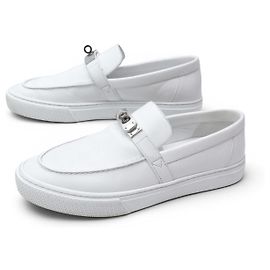 Hermès TÊNIS HERMES GAME SLIP ON H231727ZH 41 COURO BRANCO Branco
