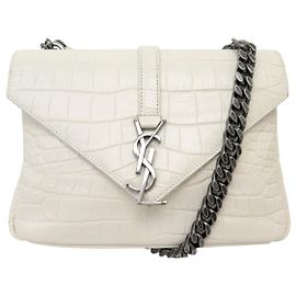 Yves Saint Laurent SAINT LAURENT COLLEGE MEDIUM CHAIN 428101 KROKO-EFFEKT LEDER HANDTASCHE Roh