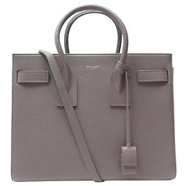 NOVA BOLSA SAINT LAURENT CLASSIC DAY BAG SMALL 355153 ALÇA DE OMBRO Cinza