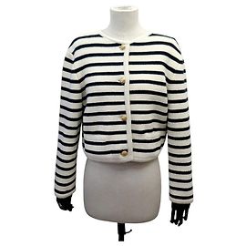 Céline NEUER CELINE CARDIGAN JACKE GESTREIFT 2A98S570P S 36 Wolle Andere