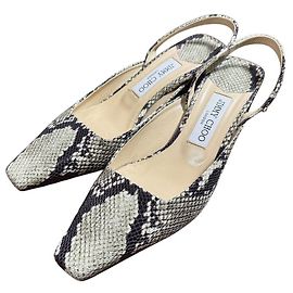 Décolleté in pitone Jimmy Choo Nero Verde
