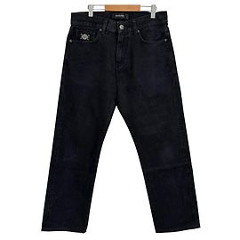 Pantalones vaqueros Medusa Button Versace Negro
