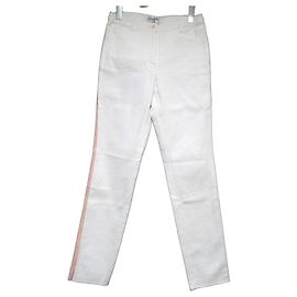 Pantalones de denim Chanel Coco Mark Blanco