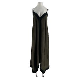 Massimo Dutti Green Long Dress Green