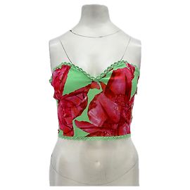 Autre Marque Bustier in Rot und Grün Grün