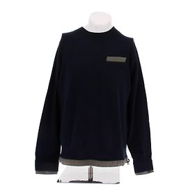 Sacai Wollpullover marineblau M Marineblau