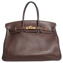 Hermès Bolsa Birkin 35 Chocolate 2008 Marrom