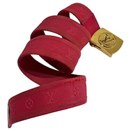 Cinto Louis Vuitton em tecido rosa Rosa Dourado