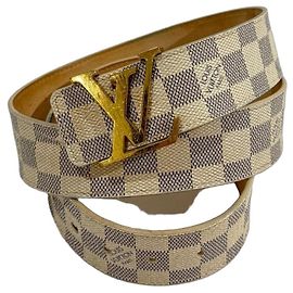 Cintura Louis Vuitton Damier Azur Beige