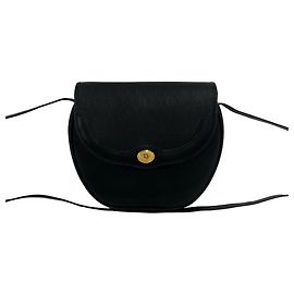 Christian Dior Vintage Honeycomb Pattern Logo Leather Mini Shoulder Bag Black