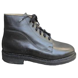 Autre Marque Black leather boots Black