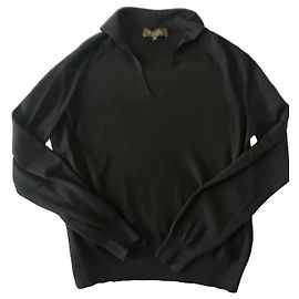 Pull Loro Piana en laine noire col V Noir