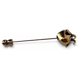 Broche Loro Piana Fleur Métal Doré Doré