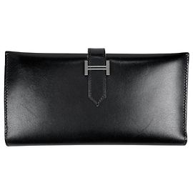Portafoglio lungo Hermès Bearn Nero