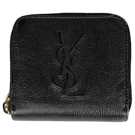 Yves Saint Laurent Bi-Fold Leather Wallet Black