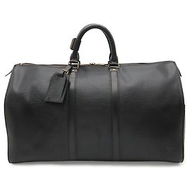 Louis Vuitton Epi Leather Keepall 45 Boston Bag Black