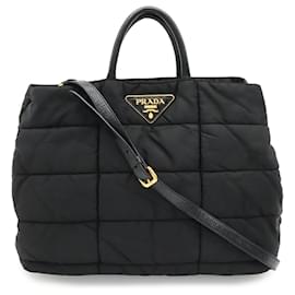 Sac cabas Prada Triangle Noir Blanc