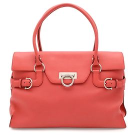 Salvatore Ferragamo Gancini Tote/Shoulder Bag Pink