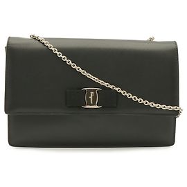 Borsa a Spalla Salvatore Ferragamo Vara Ribbon Nero