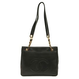 Borsa Tote CHANEL Coco Mark Chain Nero