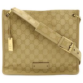 Borsa a Spalla Gucci GG Canvas Beige