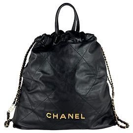 Chanel Leather Backpack Black