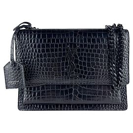 Borsa a Spalla Saint Laurent Sunset Medium Nero