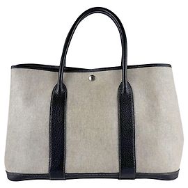 Hermès Hermes Garden Party PM 36 Handbag Brown Black