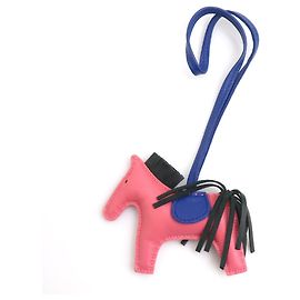 Hermès Charm per borsa Hermes Rodeo PM Rosa Blu