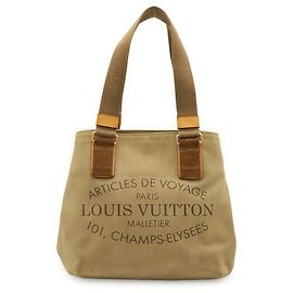 Borsa Tote Louis Vuitton Plan Soleil PM Beige Cachi