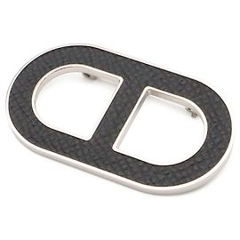 Hermès HERMES Chaine d'Ancre Pin Brooch Preto
