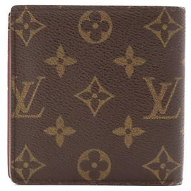 Cartera de doble pliegue Louis Vuitton Monogram Castaño
