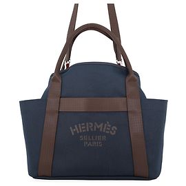 Hermès Sac à main Hermes Sac de Pansage Groom Rouge Bleu Marine