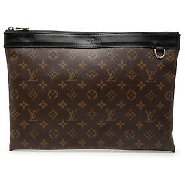 Louis Vuitton Marron Monogram Macassar Discovery Pochette GM Marron
