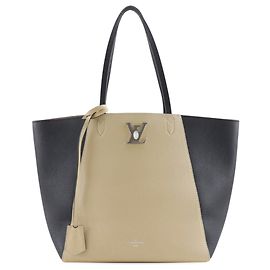 Louis Vuitton Cabas LockMe en cuir de veau bicolore beige Beige