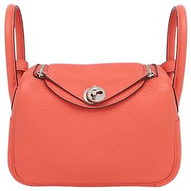 Hermès Pink Mini Clemence Lindy 20 Rosa