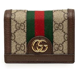 Cartera pequeña Gucci Beige GG Supreme Web Ophidia Beige
