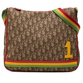 Dior Marron Diorissimo Trotter Toile Enduite Rasta Crossbody Marron