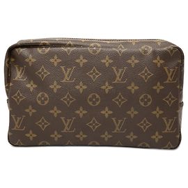 Louis Vuitton Marrone Monogram Trousse Toilette 28 Marrone