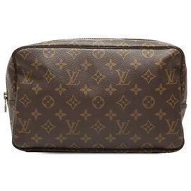 Louis Vuitton Marrón Monogram Trousse Toilette 28 Castaño