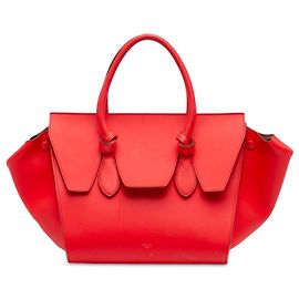 Céline Celine Red Small Smooth Calfskin Tie Knot Handbag Red