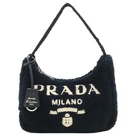 Borsa a tracolla Prada Black Mini Terry Re Edition 2000 Nero