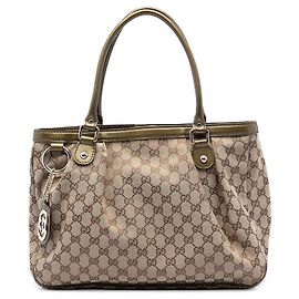 Tote Sukey en toile GG beige Gucci Beige