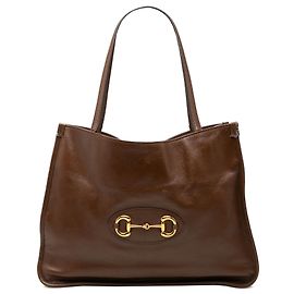Gucci Brown Medium Leather Horsebit 1955 Tote Brown