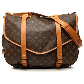 Louis Vuitton Marrom Monogram Saumur 43 Marrom