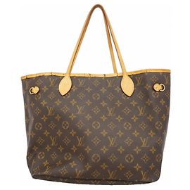 Borsa Tote Louis Vuitton Monogram Neverfull MM Marrone