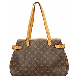 Louis Vuitton Monogram Batignolles Horizontal Tote Bag Brown