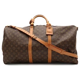Louis Vuitton Monogram Keepall Bandoulière 60 Sac Boston Marron Monogramme