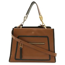 Piccola borsa a tracolla Fendi Runaway Marrone Nero