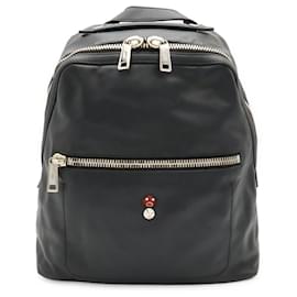 Fendi Black Leather Backpack Black